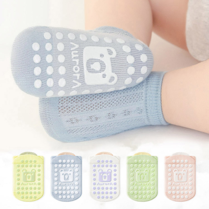 Unisex Baby Socks Non Slip - 5 Pairs Kids Non-Slip Socks Cute