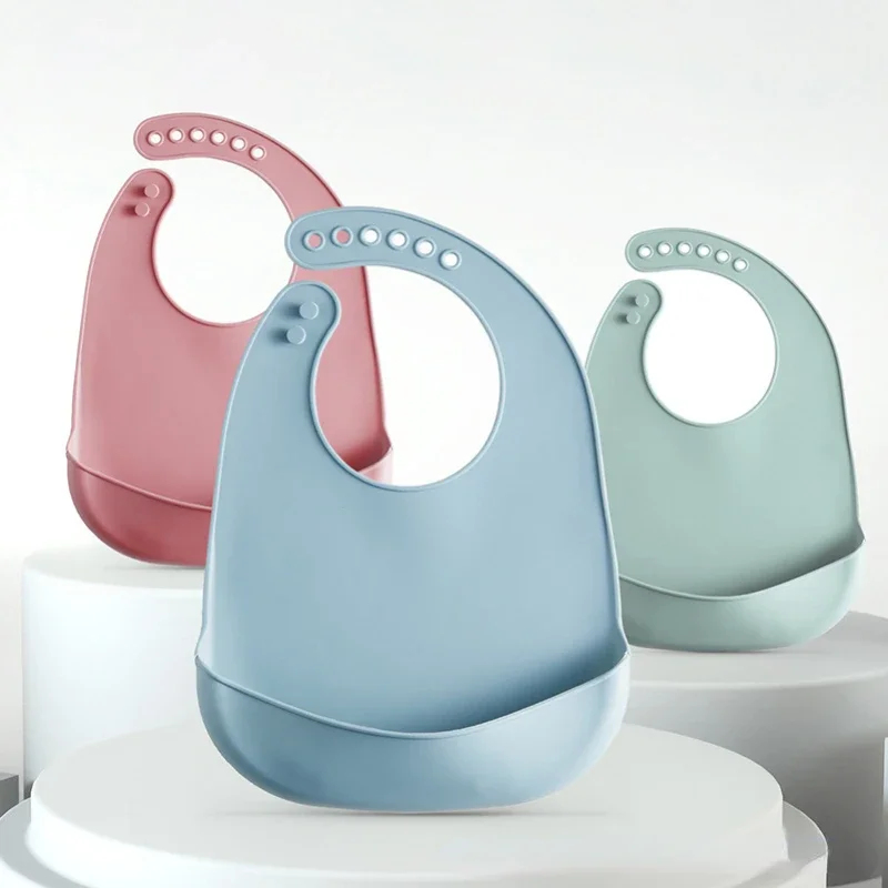 1-3pcs Baby Bib Adjustable Wat - Waterproof Baby Bibs Silicone recension och pris