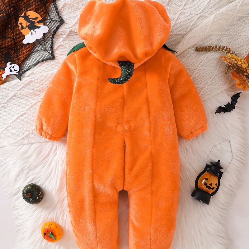 Newborn Baby Pumpkin Romper Ho - Cotton Baby Onesies Zipper recension och pris