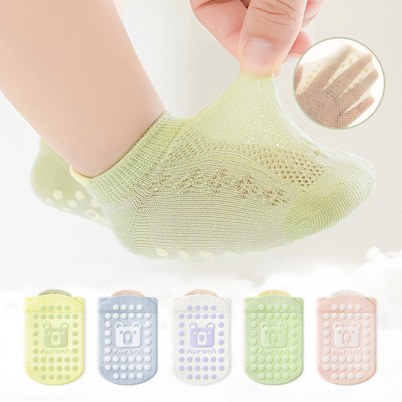 5 Pairs Kids Non-Slip Socks Cu - Unisex Baby Socks Non Slip recension och pris