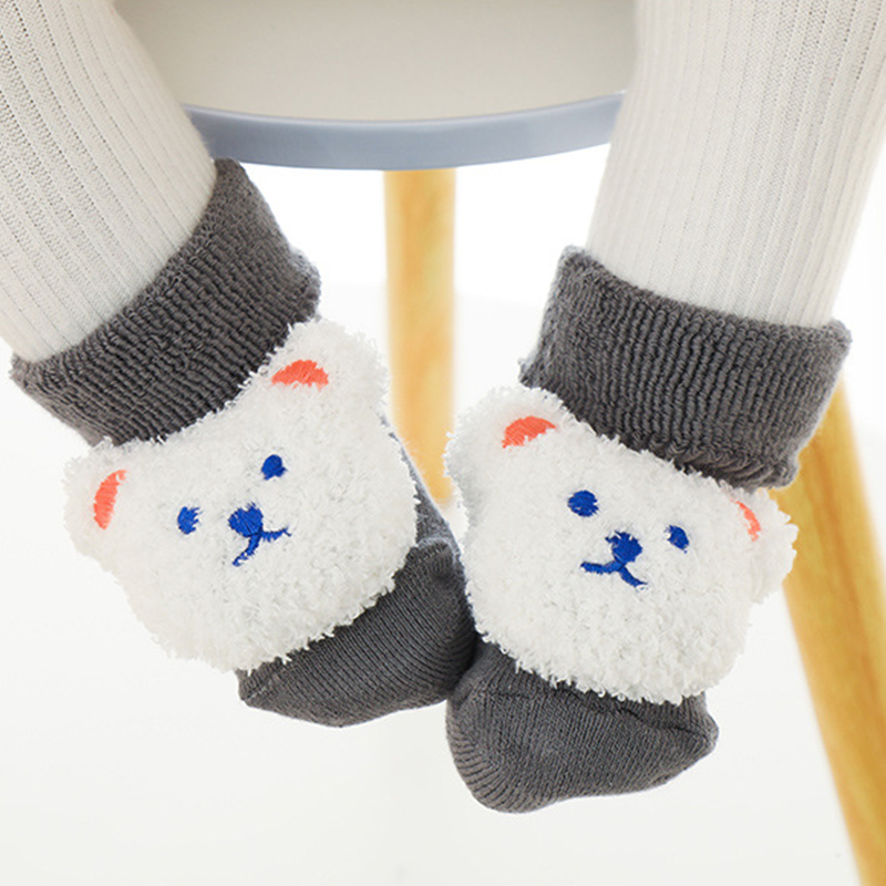 Thick Coral Fleece Baby Socks  - Unisex Baby Socks Non Slip recension och pris