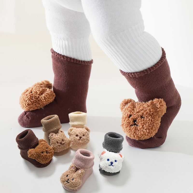 Thick Coral Fleece Baby Socks  - Unisex Baby Socks Non Slip recension och pris