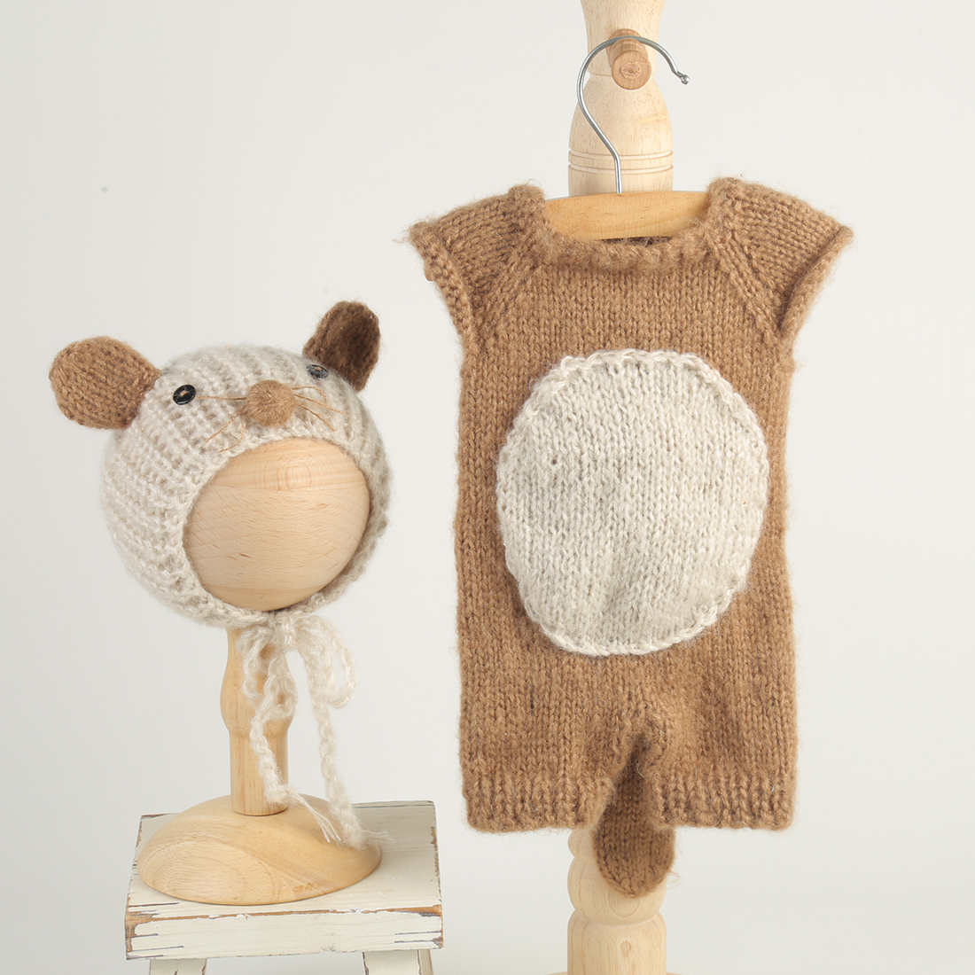 Knitted Beaver Newborn Photogr - Infant Photography Props Outfit recension och pris
