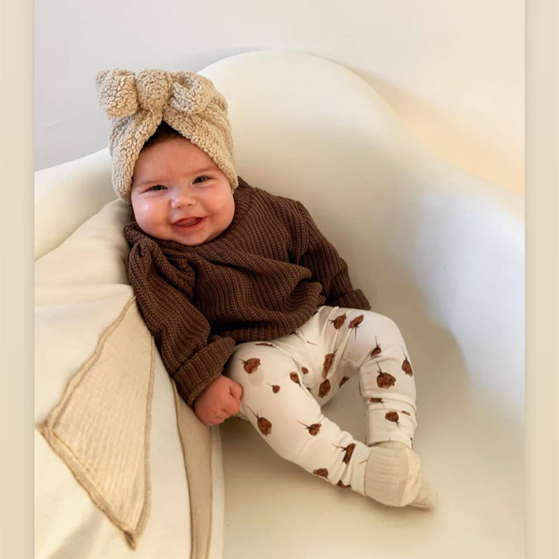 Cute Newborn Baby Knot Turban  - Infant Beanie Hat With Ears recension och pris
