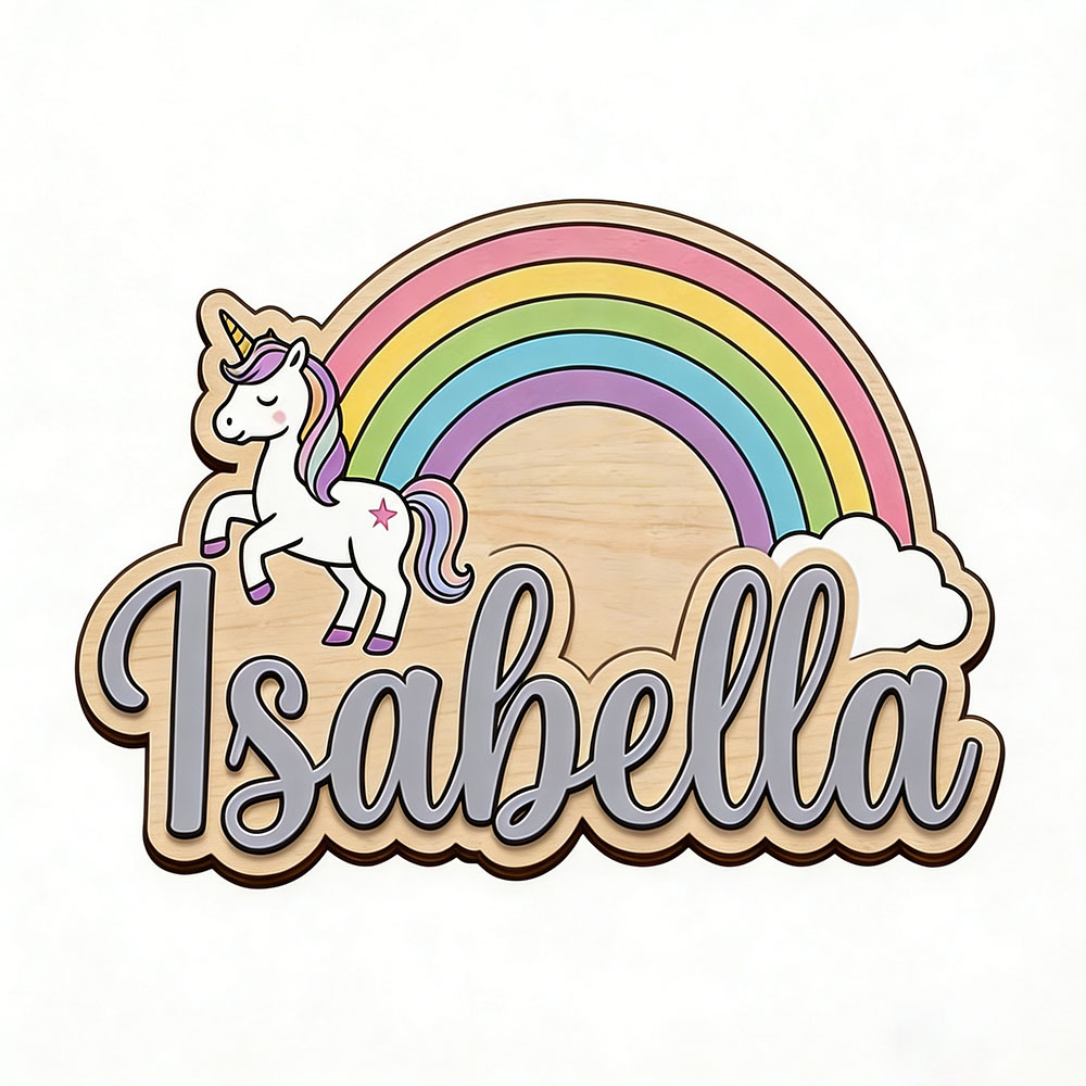 Unicorn & Pastel Rainbow Custo - Nursery recension och pris