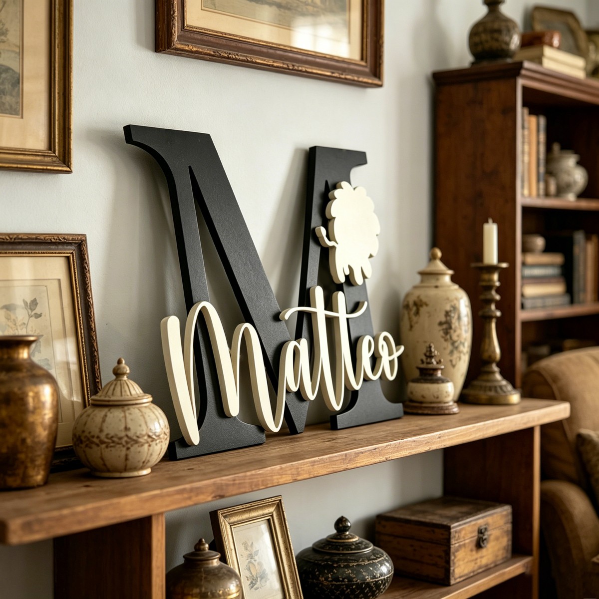 1Pc Custom Lion Name & Initial - Nursery recension och pris