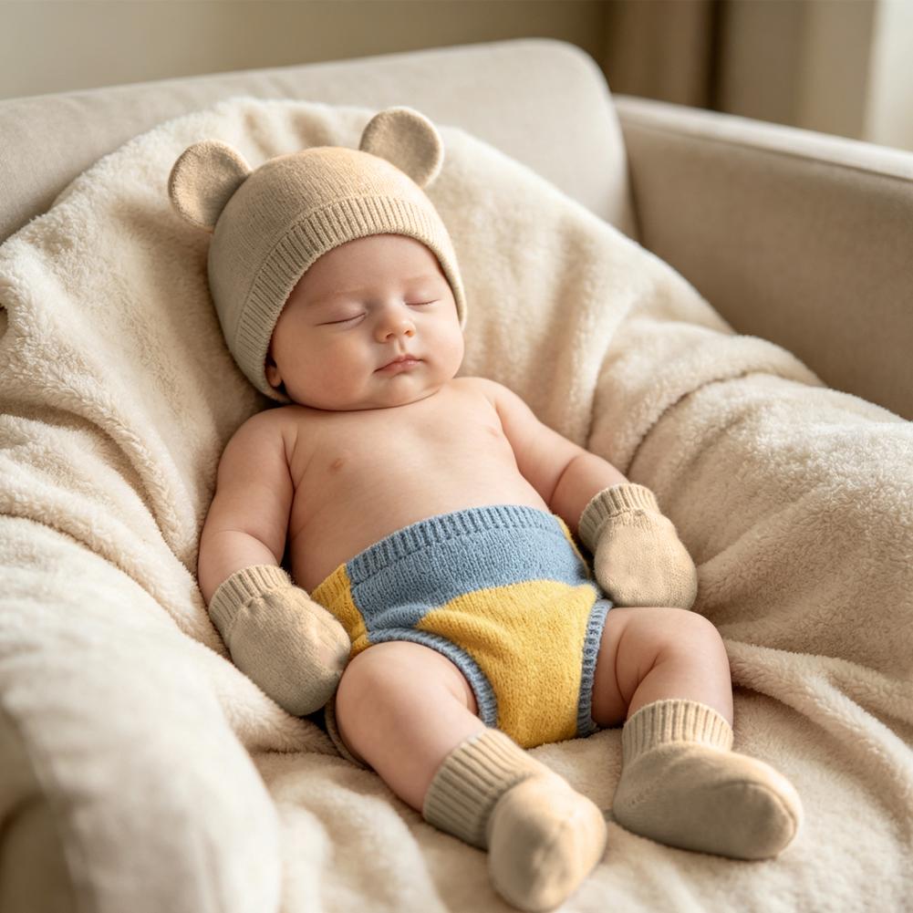 Newborn Foot Protectors Newbor - Infant Beanie Hat With Ears recension och pris