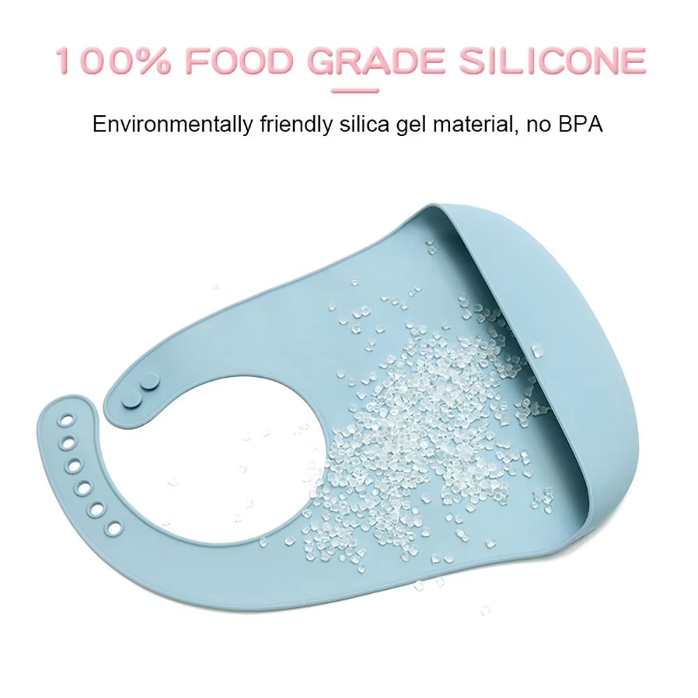 1Pcs Food Grade Silicone Baby  - Waterproof Baby Bibs Silicone recension och pris